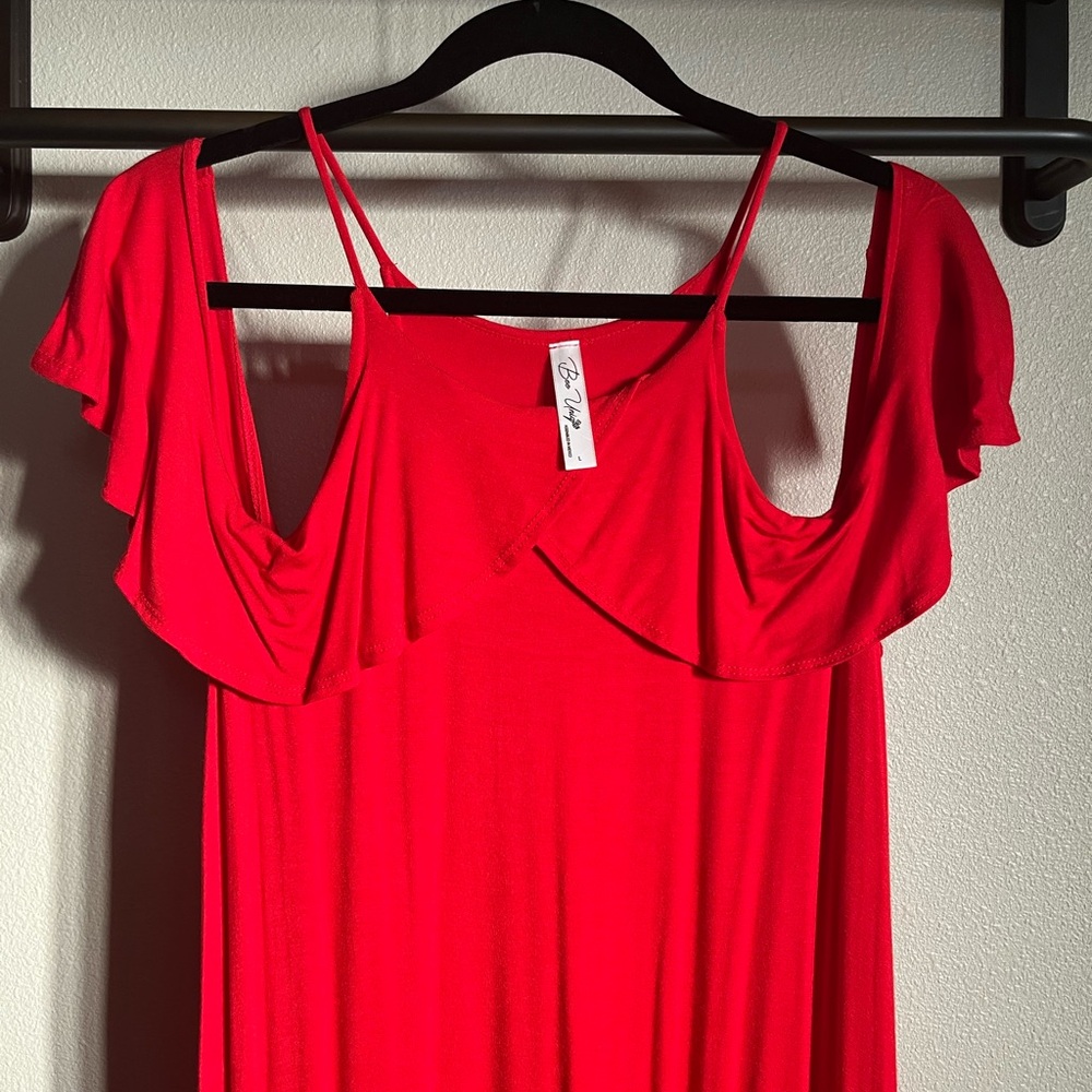 Pinkblush Maternity Red Maxi Dress